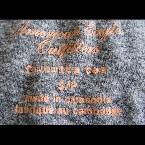 American Eagle Gray Super Soft Tee Shirt - Picture 2 of 5